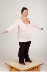 Whole Body Back Woman Animation references Casual Overweight Studio photo references